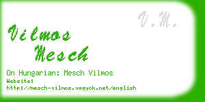 vilmos mesch business card